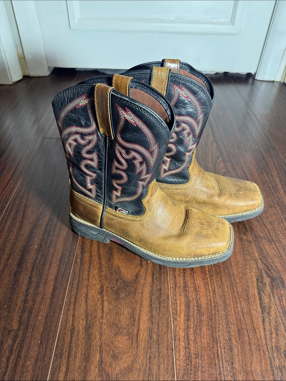 Justin Boots Brown and Black Pull-On Work Boot